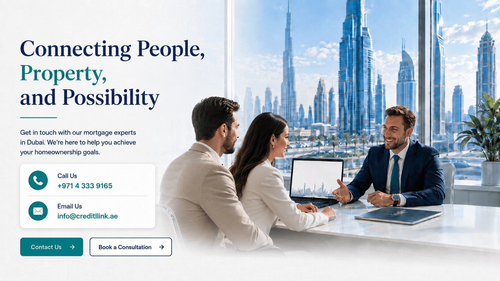Contact Credit Link - Let's Start Your Property Journey