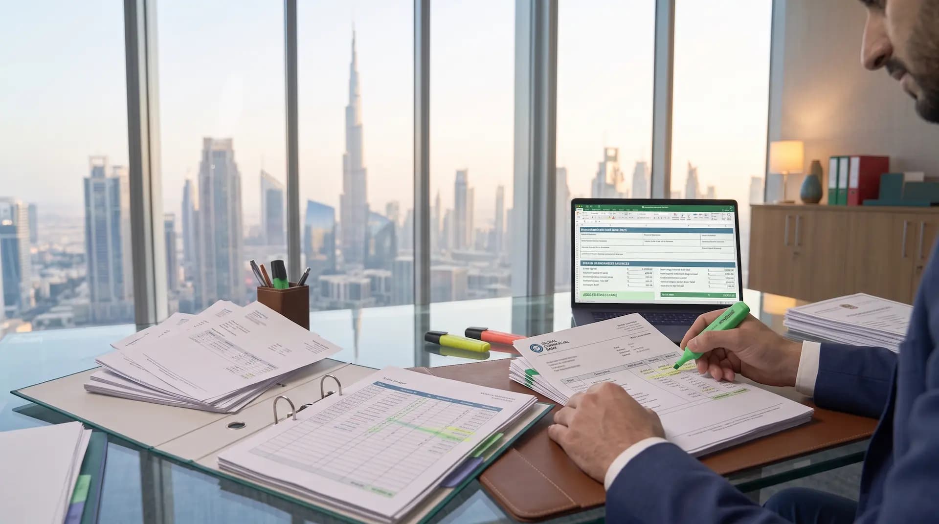 Reconciling bank statements with the sales ledger for a UAE VAT return